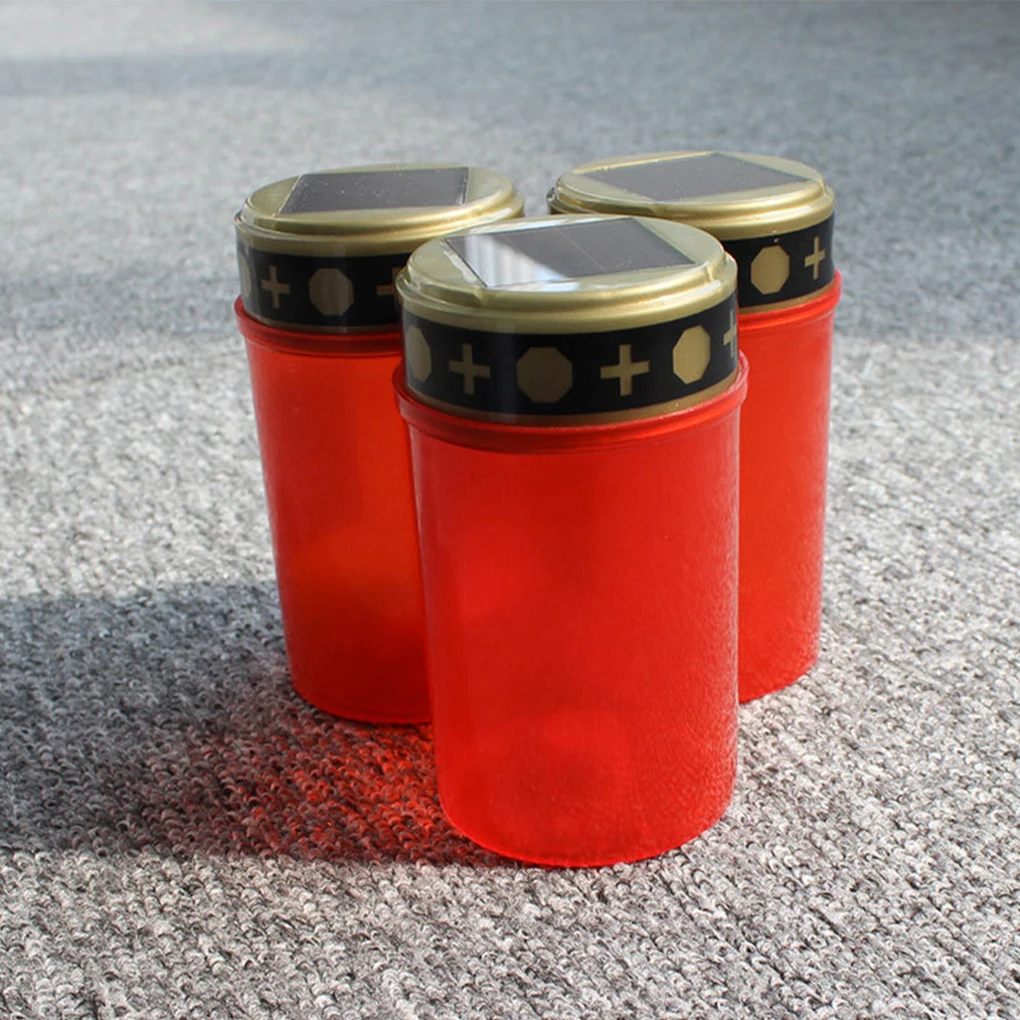 2 шт. солнечная Электронная свеча для ритуалов кладбища с низким содержанием