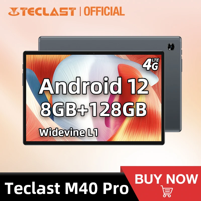 

Teclast M40 Pro планшет на Android 12, экран 2023 дюйма, 8 ГБ + 128 ГБ