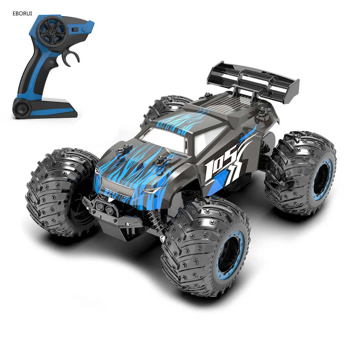 JJRC Q105 RC Car 2.4GHz All Terrain 1:18 Big Wheel Monster 2WD RC Truck Off Road 20KM/H High Speed RC Racing Car RTR for Kids