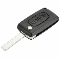 2 button remote key fob shell case blade replacement for peugeot 407 308 207 remote flip key fob shell cover key protect