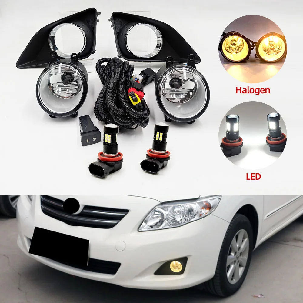 1 комплект для Toyota Corolla 2008 2009 2010 светодиодные противотуманные фары s