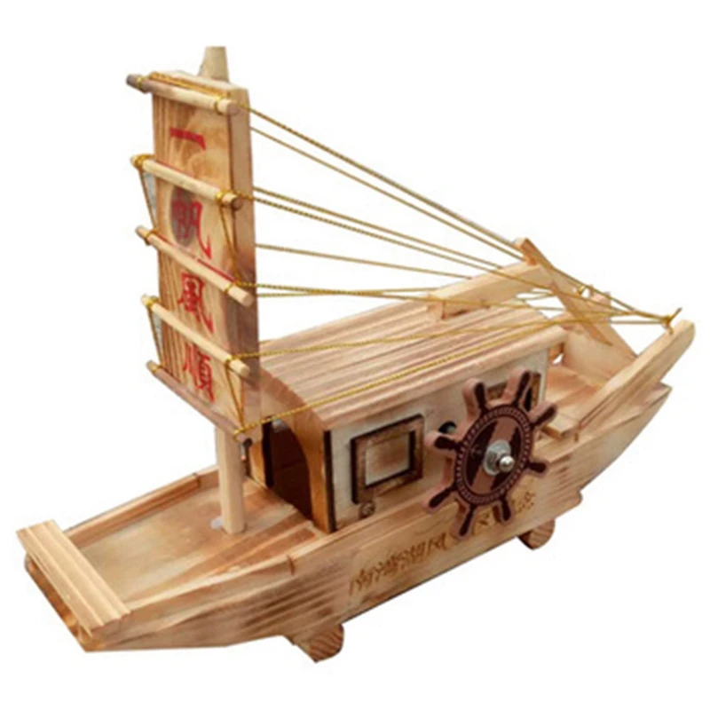 

Ship Model Wooden Sailboat Toys Sailing Boat Mold Children's Birthday Gifts Wooden Crafts Ornaments