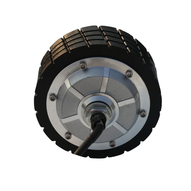 

ZLTECH 4.5inch 24V-48V DC 200W 150kg load 300RPM IP65 rubber tire encoder AGV brushless wheel hub servo motor for delivery robot