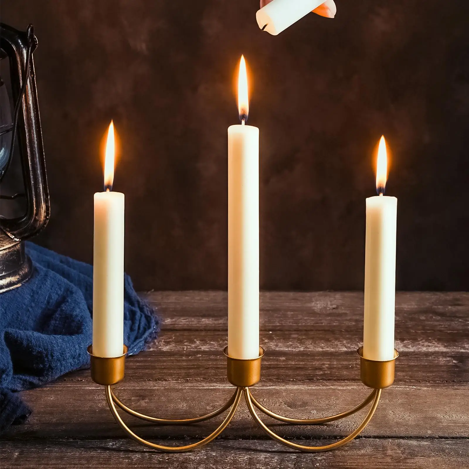 

Металлический подсвечник MagiDeal на 3 свечи