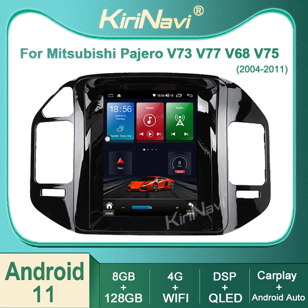 Автомагнитола Kirinavi для Mitsubishi Pajero V73 V77 V68 V75 2004-2011 Android 11 автомобильный