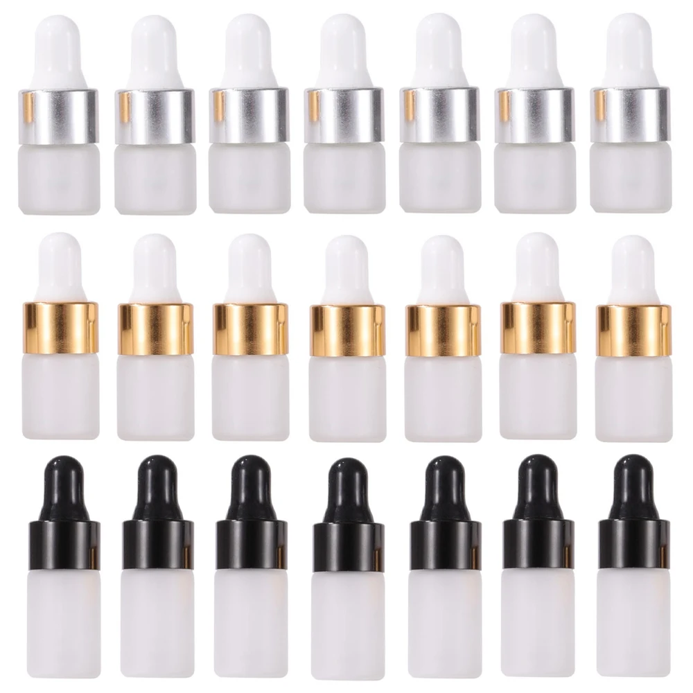 

20/30/50/100PCS 1ml,2ml,3ml,5ml Frosted Glass Dropper Bottles Empty Essential Oil Bottle Jars Vials With Pipettes Perfume Bottle