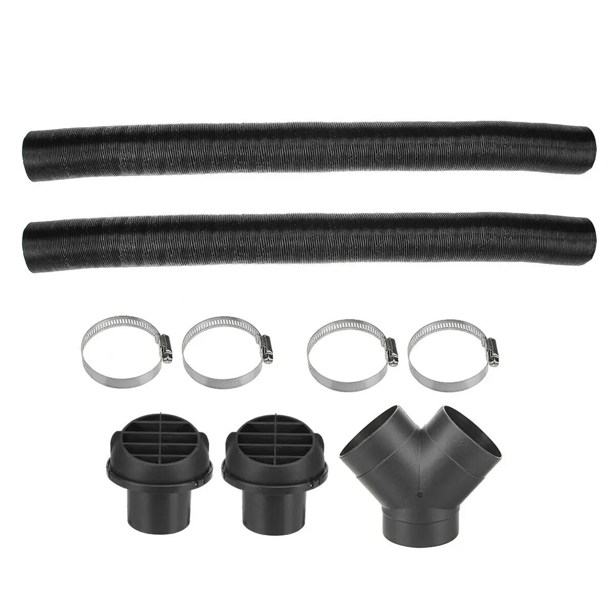 

75mm Y Piece Heater Pipe Duct Warm Air Outlet Vent Connector Clips For Webasto Aluminum Foil Car Heater Parts
