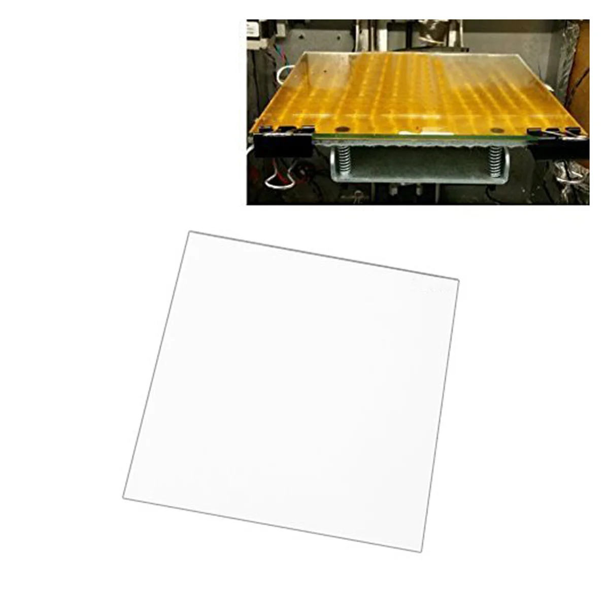 

1pc Glass Plate Tempered Durable Borosilicate Practical Glass Plate for Office