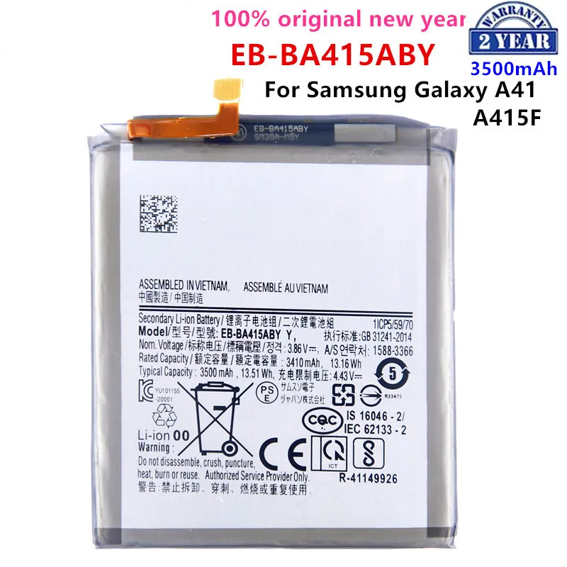

100% Orginal EB-BA415ABY 3500mAh Replacement Battery For 100% Galaxy A41 A415 A415F Mobile Phone Batteries