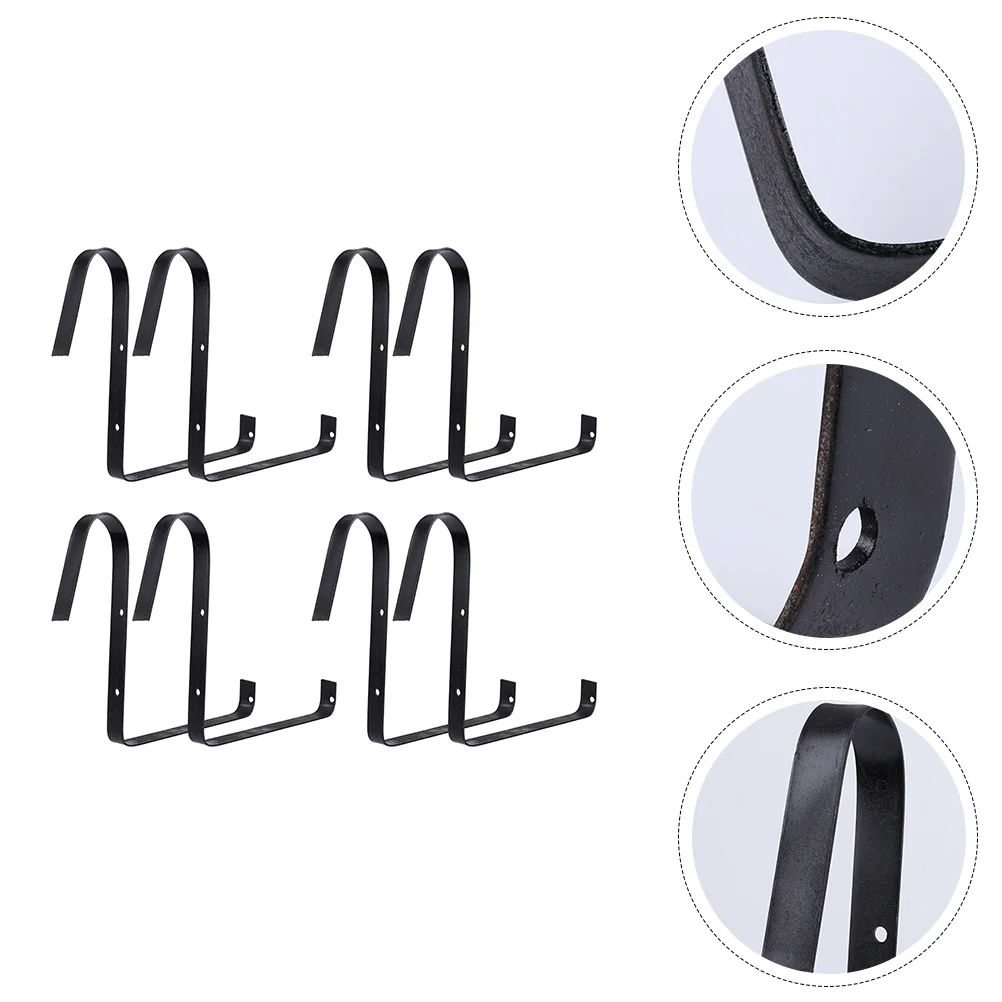 

4 pairs of Iron Hook Flower Pot Holder Planter Holder Flower Box Bracket for Balcony