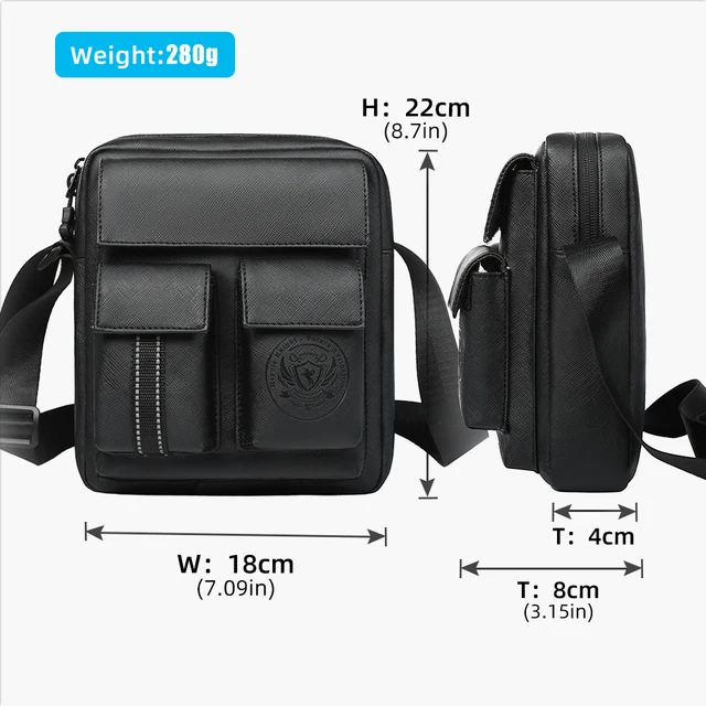 HK Luxury Men's Bag For 7.9 Inch iPad Casual Men Crossbody Messenger Bags High Quality Water-resistent Oxford Side Bag For Men 2