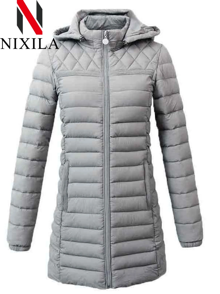 Новое зимнее пальто женская элегантная теплая куртка длинные парки в корейском