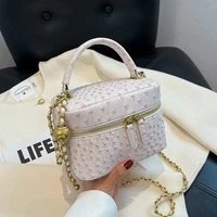 cute totes box crossbody messenger bags for women 2022 summer luxury brand pu leather fashion chain shoulder handbags purse