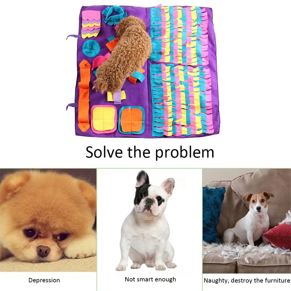 

Pet Sniffing Mat Washable Dog Cat Smell Training Pad Consume Energy Puzzle Pet Toys Puppy Dog Release Stress Training Blanket