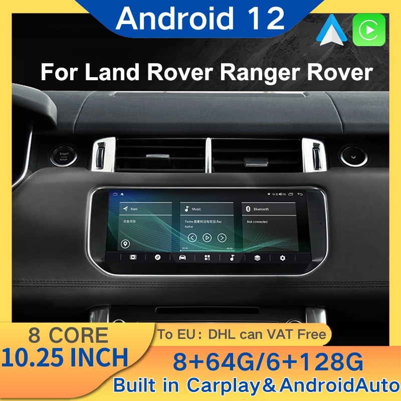 Автомобильный DVD-радио мультимедийный плеер GPS Android 12 128G для Land Rover Range Evoque LRX L538 Vogue