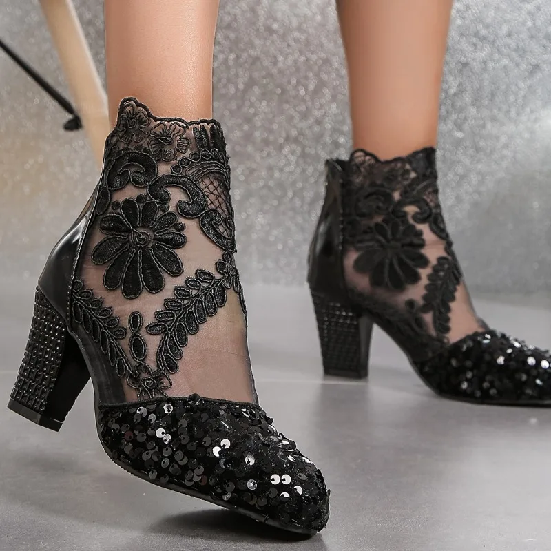 Летняя обувь для женщин 2024 Новинка женские сандалии на квадратном каблуке