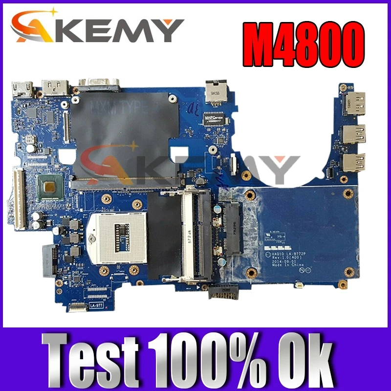 

100% working for For DELL Precision M4800 motherboard CN-08KWV8 08KWV8 8KWV8 VAQ10 LA-9772P rPGA-947R tested ok