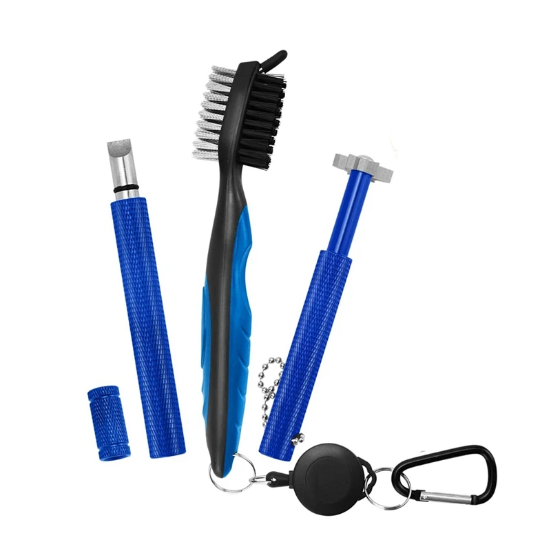 

Golf Brush Tool Golf Club Cleaner Kit,Retractable Golf Brush For U & V-Grooves, Golf Club Cleaning Kit Fit All Golf Iron