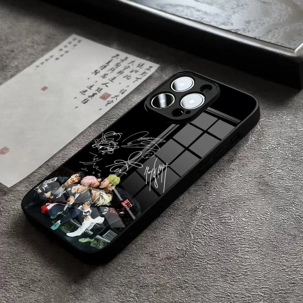 B-BIGBANGs Phone Case For IPhone 16 Pro Max 15 Plus 14 12 11 13 Mini X XR XS 8 7 SE Glass Cover