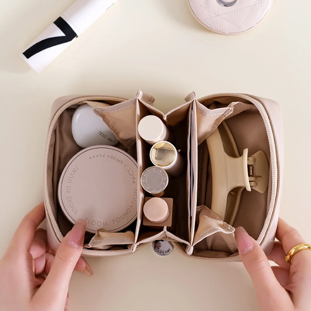 Large-capacity Makeup Bag PU Leather Portable Travel Wash Cosmetic Bag Toiletries Organizer Female Storage Handheld Box 2023 New