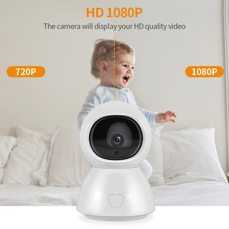 

Baby Monitor 2MP HD Night Vision Two-Way Talk 5 Inch Nanny Video Camera 8 Lullabies Recording & Playbacking With SD Card