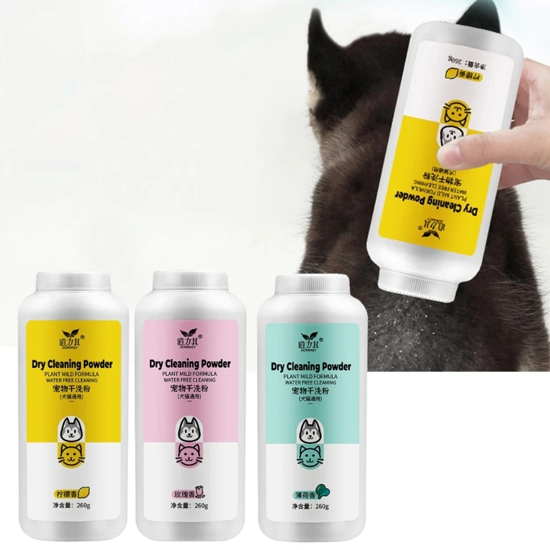

Waterless Powder Shampoo For Dogs Cats Long Lasting Fragrances Grooming