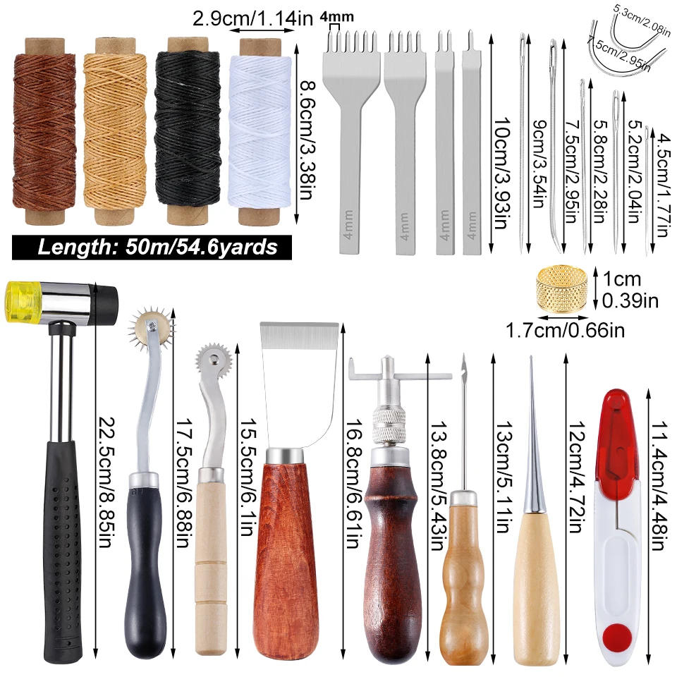 Профессиональный Набор Инструментов Для Рукоделия Из Кожи Начинающих