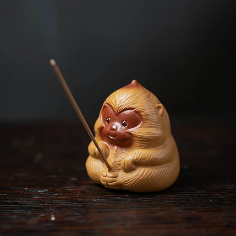 

Курильница Wukong с фиолетовым песком и большим Шалфеем, курильница для дома и дома, курильница для чая и домашних животных, декоративные предм...