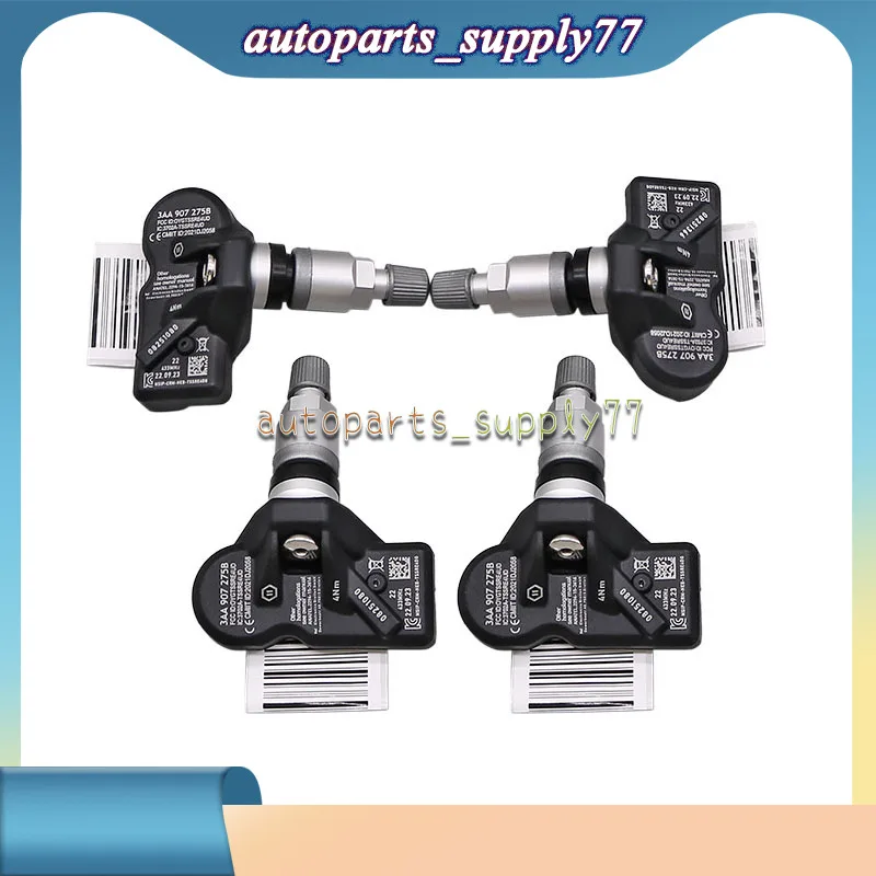 

Датчик давления в шинах 3AA907275F, 433 МГц, 4 шт., для VW Tiguan, VW CC, Passat CC, TPMS, датчик 3AA907275B, 3AA907275D, 3AA907275