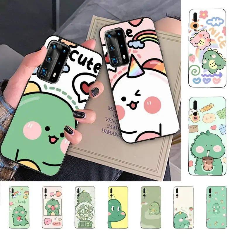 

Cute Dinosaur Phone Case for Huawei P30 40 20 10 8 9 lite pro plus Psmart2019