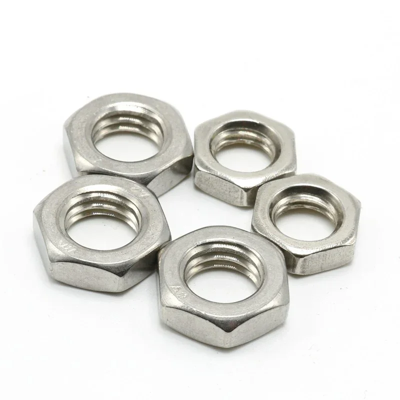 DIN439-2 DIN936 m3 m6 m8 m12 m16 шестигранная гайка из нержавеющей стали оптовая продажа ss