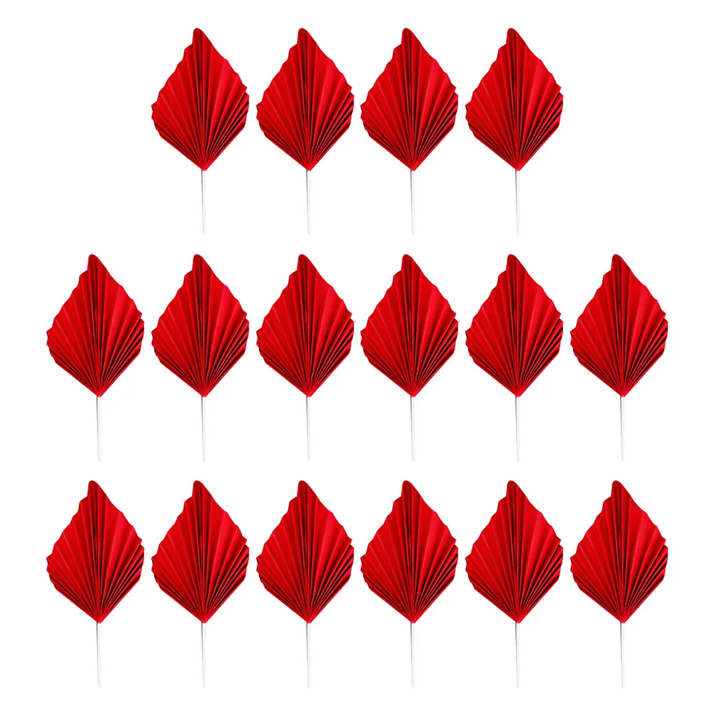 

Cake Decoration Leaf Supplies Party Insert Folding Toppers Baby Wedding Kids Decorations Diy Topper Decorative Decor Anniversary