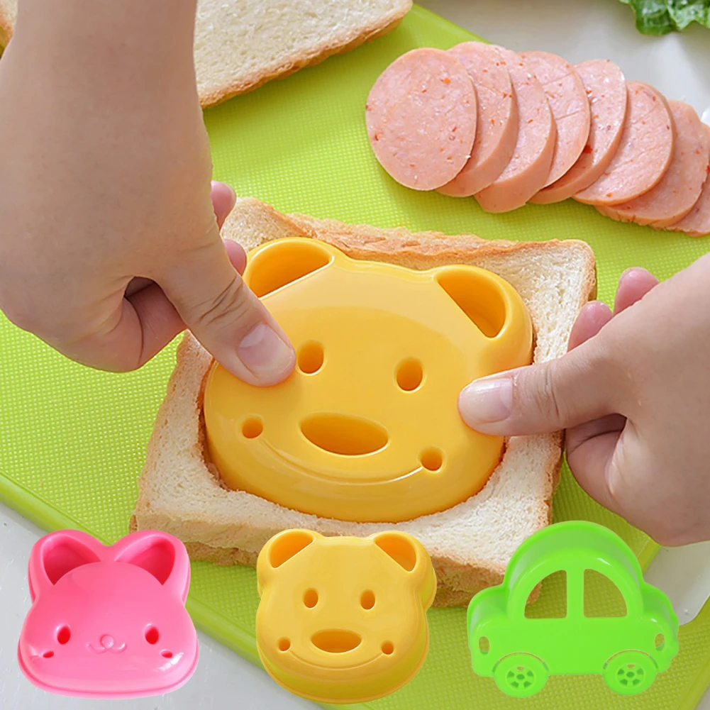 

1/2PCS Kitchen Breakfast Bear Sandwich Mold Bread Biscuit Embosser Cake Tool DIY Making Mold Household Making Accessories