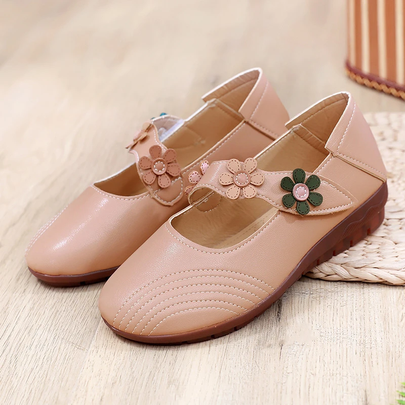 

Feerldi Mom Soft Moccasins Woman 2024 Newest Floral Mary Janes Summer Round Toe Leather Flats Women Shoes