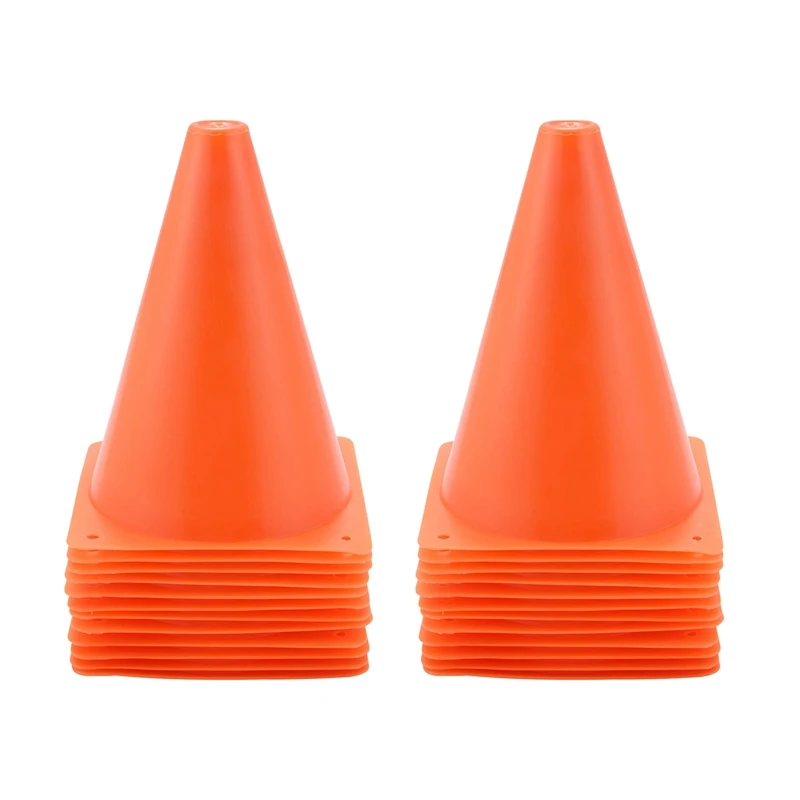 

Plastic Traffic Cones - 24 Pack Of Multipurpose Construction Theme Party Sports Activity Cones