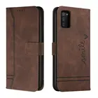 Чехол-книжка A03 Core A02 S, текстурный кожаный роскошный чехол для Samsung Galaxy A03S, Магнитный кошелек, чехол для Samsung A02S, A 03 S