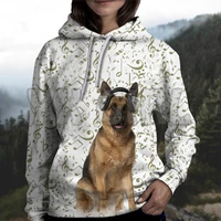 great music with german shepherd 3d printed hoodies unisex pullovers funny dog hoodie casual street tracksuit