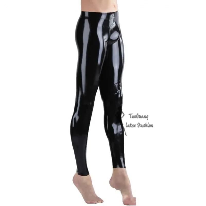 

Латексные брюки, мужские резиновые обтягивающие латексные леггинсы с 3D вырезом на заказ