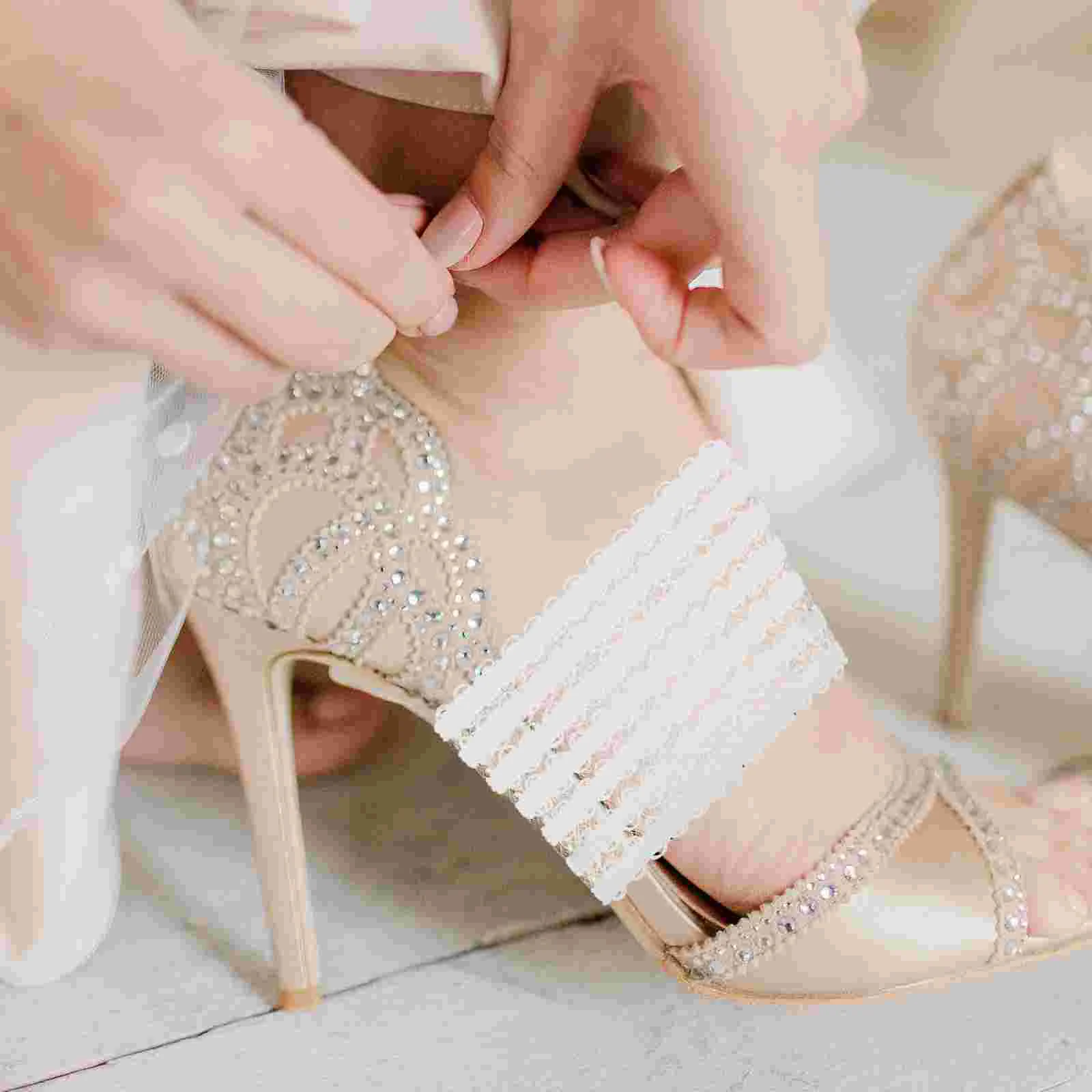 

Womens Heels High Laces Shoelaces Elasticity Detachable Straps Women's Anti-loose Shoes