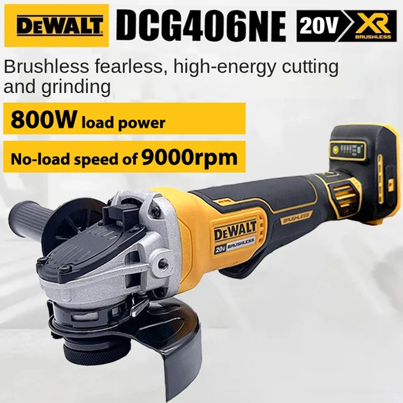 Фото Dewalt DCG406 125 мм Аккумуляторная бесщеточная угловая шлифовальная машина 9000 об/мин Режущий станок Полировальный станок для литиевых батарей 20 В №1