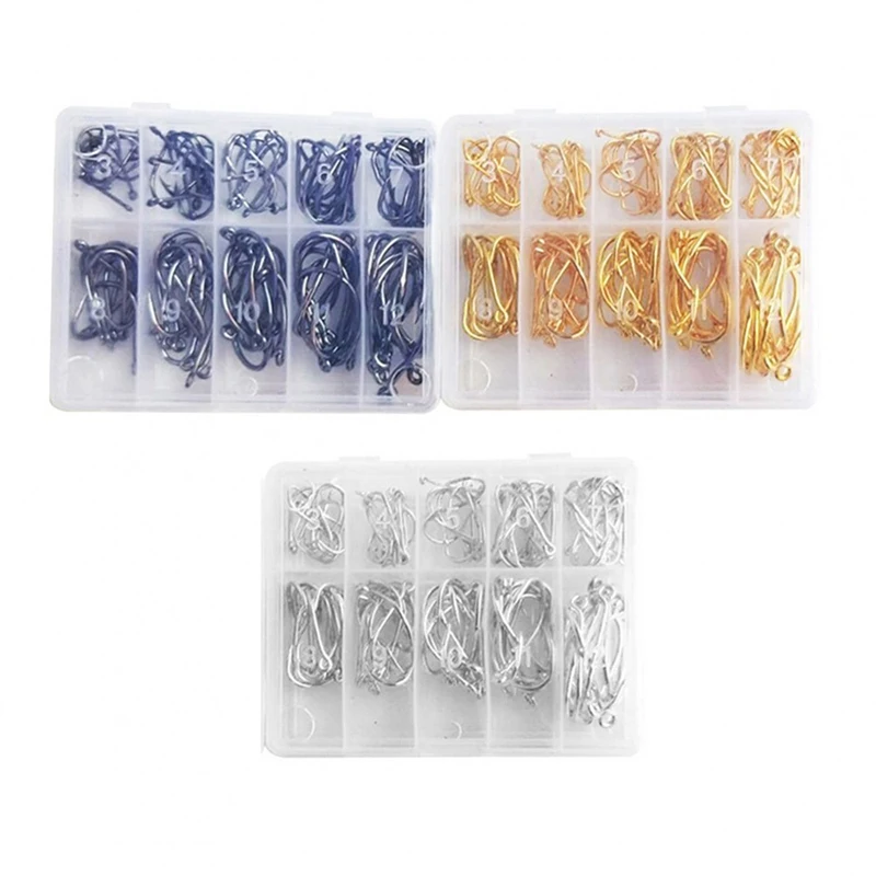 100 шт. рыболовные крючки из высокоуглеродистой стали