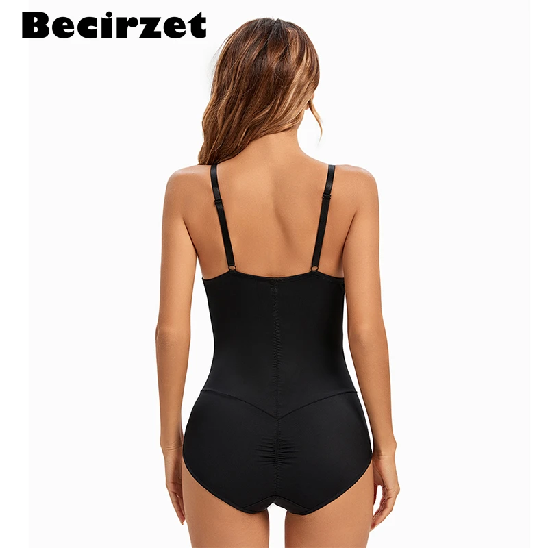 Sleeveless Bodys Transparent Bodysuit Women Underwire Spaghetti Strap V Neck Body Shaper Sexy Shapewear Underwear Bodysuit