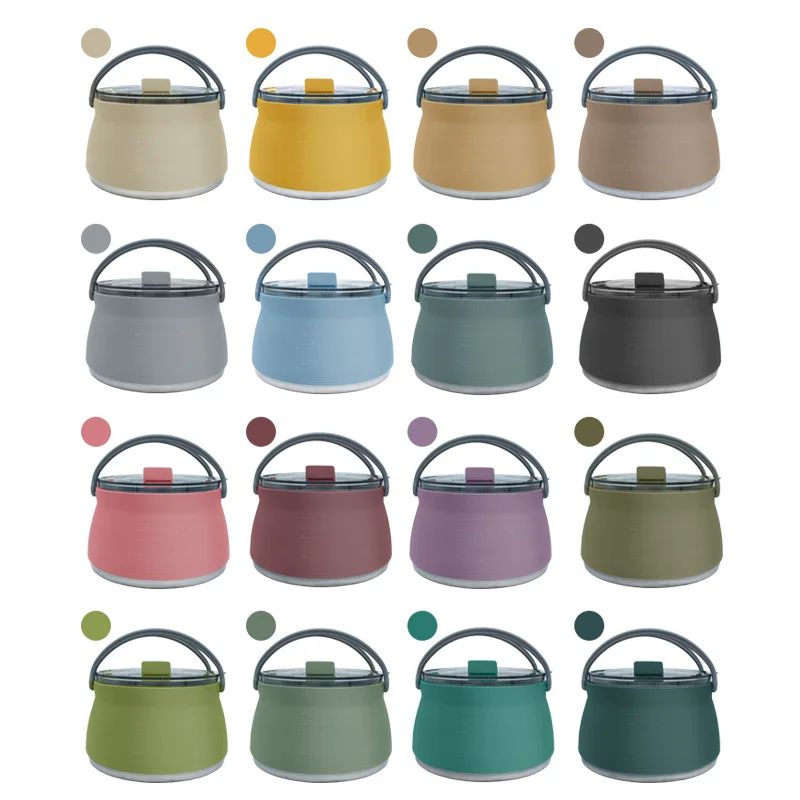 

Silicone Folding Kettle Camping Teapot Portable Coffee Tea Cooker Collapsible Mini Boiling Water Pot with Handle Hiking Supplies