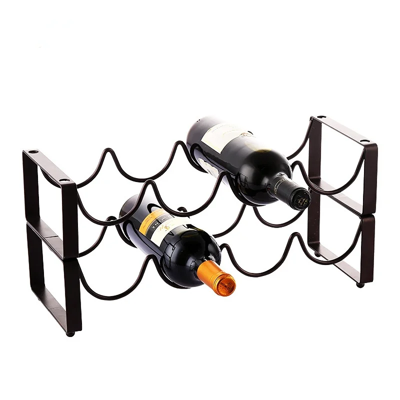

1PCS Iron Wine Bottle Holder Glass Drying Household Champagne Collecter Storage Wine Rack Bar Counter Tools