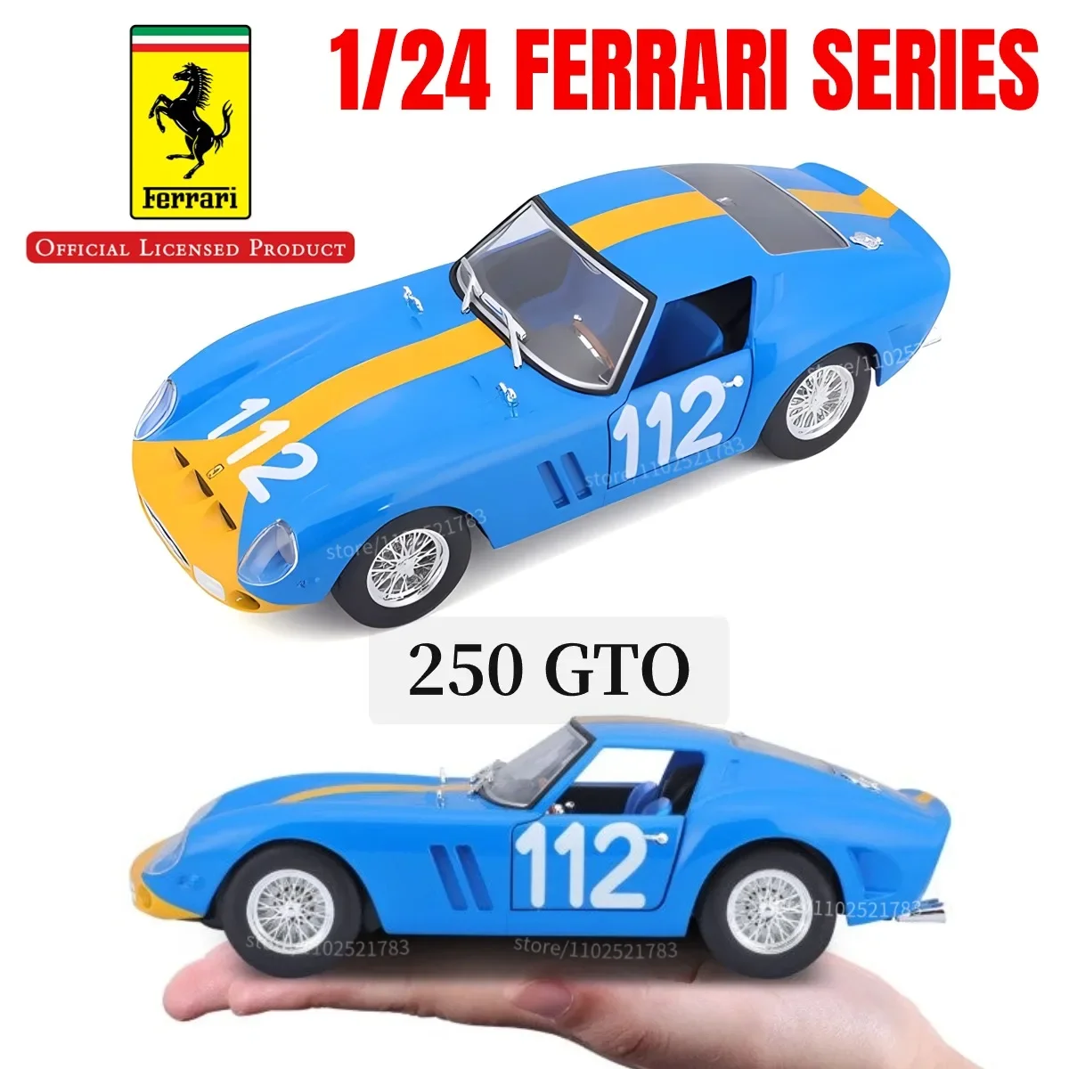 Копия Bburago Ferrari 250 GTO 1:24 масштаб 458 488 Enzo Italia Миниатюрная игрушка-подарок для
