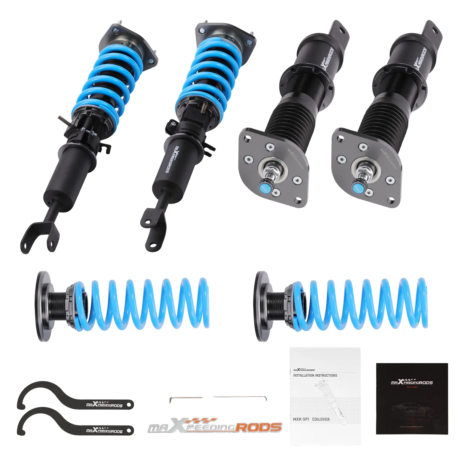 

MaXpeedingrods COT6 Coilovers Shocks & Springs Kit For Nissan 350Z Z33 03-08 Lowering Coilovers Shocks Suspension Replacement