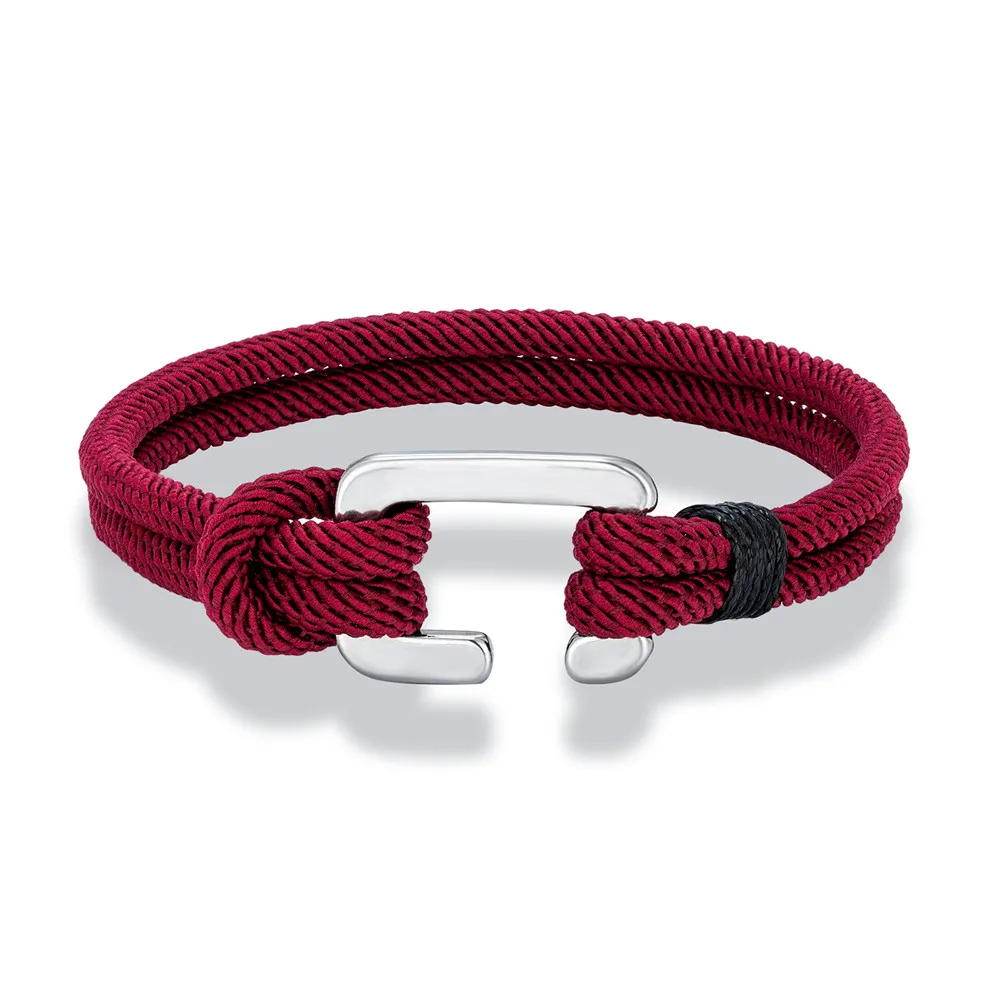 Минималистичный мужской плетеный браслет ручной работы из веревки для женщин