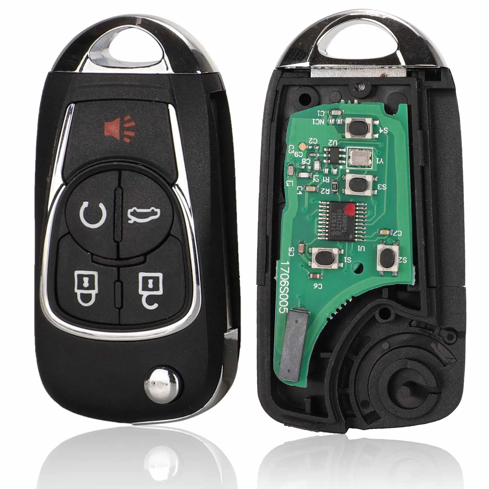 

Jingyuqin 433 МГц модифицированный ключ оболочки iPad 2/3/4/5 кнопок для Chevrolet Cruze для Buick для Vauxhall, Opel Insignia Astra J Zafira C 2