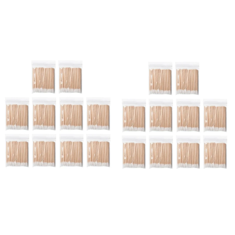 

2000 Count Cotton Swabs Wood Sticks, Cotton Tipped Applicator, Tattoo Permanent Supplies, Cosmetic Applicator Sticks