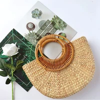 round wooden rattan bag handle for handbag purse diy bag hanger wooden bamboo strap luggage woven handle accessories